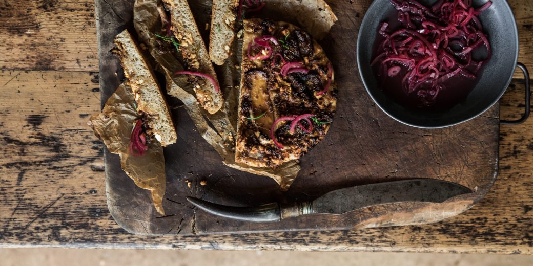 Mushroom, Miso & Feta Sourdough Focaccia