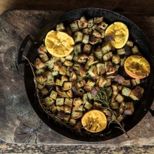 Orange & Rosemary Sourdough Croutons