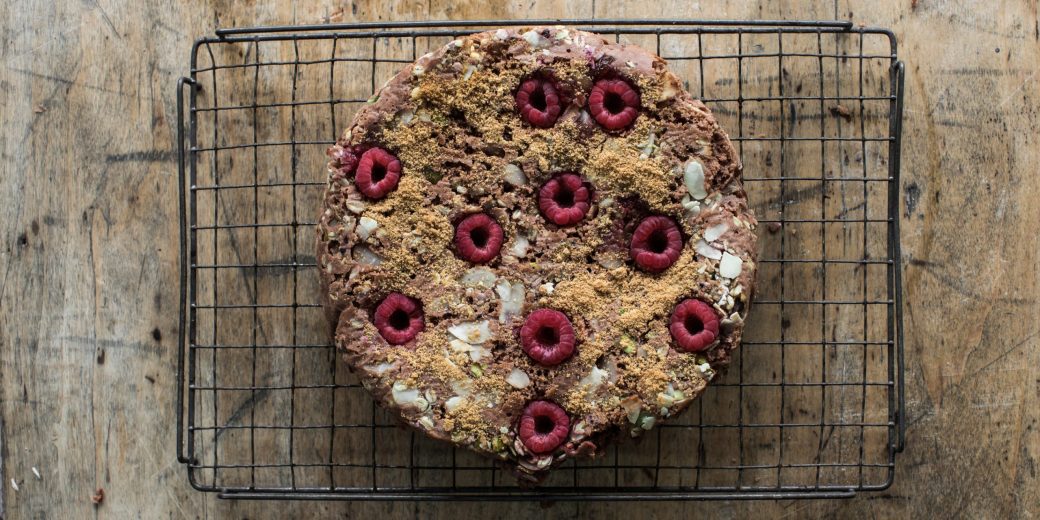 Raspberry Sourdough Cake