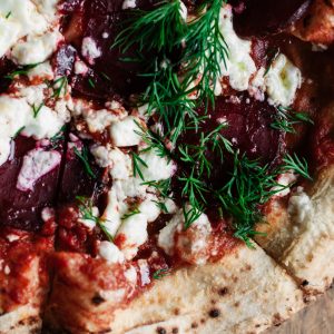 Beetroot and Dill Sourdough Pizza