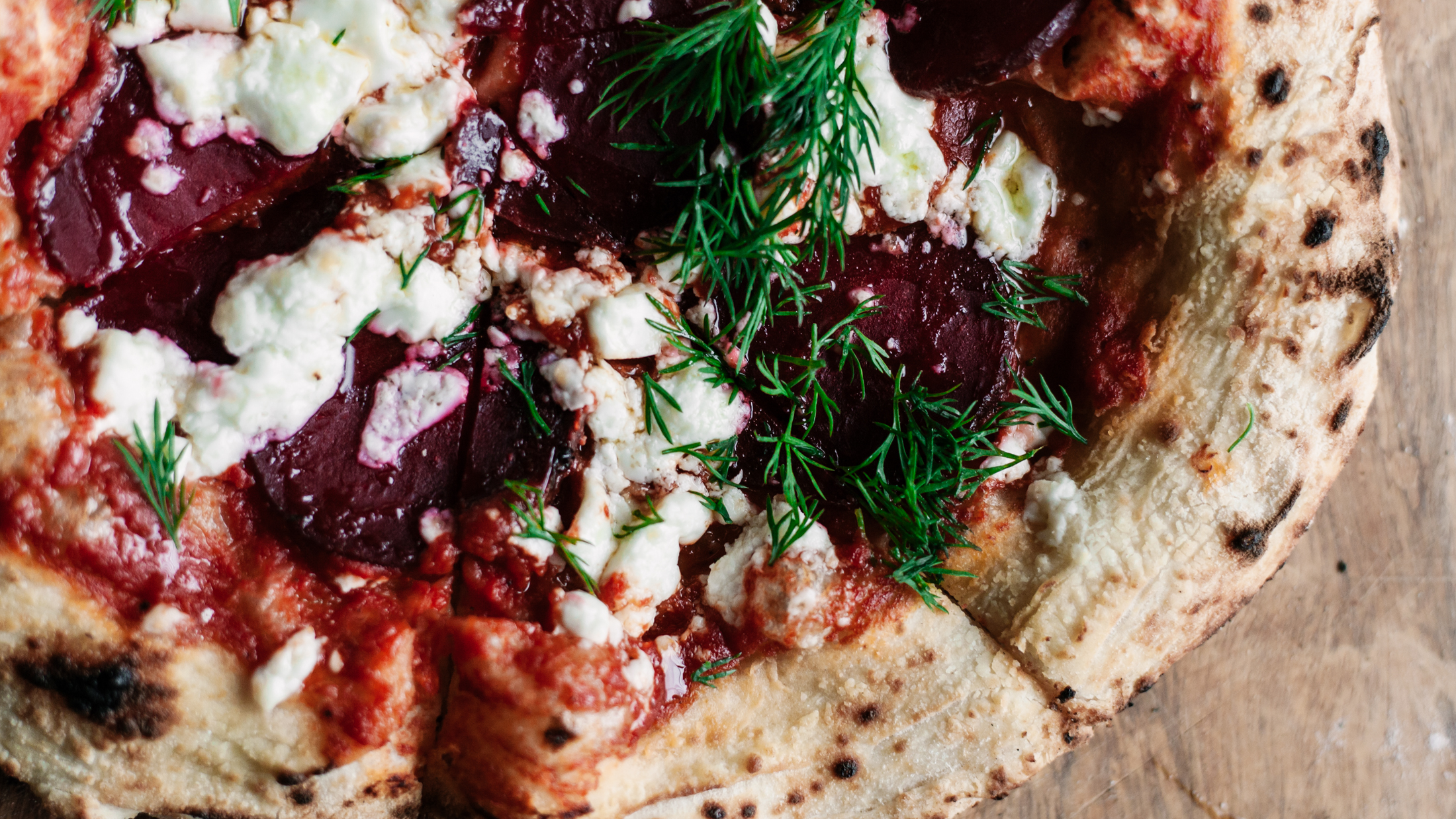 Beetroot and Dill Sourdough Pizza