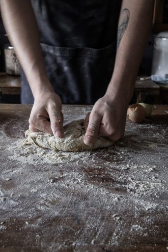making pasta dough
