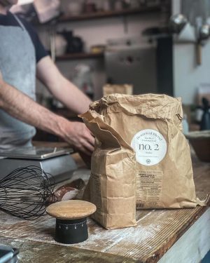 Botanical Blend flour on the Sourdough School on the table ready to bake with