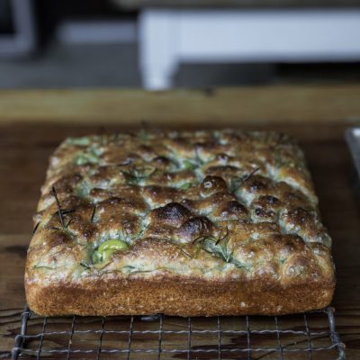 olive sourdough focaccia