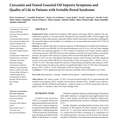 Fennel and Curcumin (Turmeric)