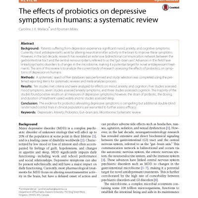 Probiotics and Depression