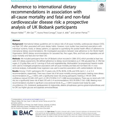 Diet and CVD