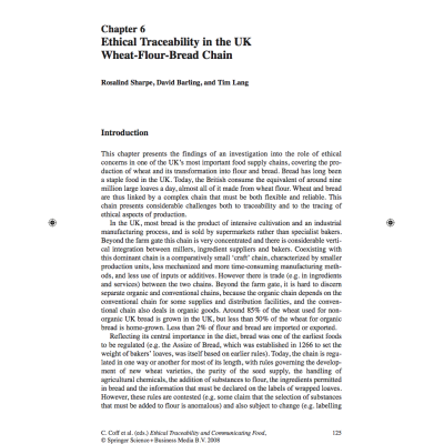 Ethical traceability in the UK wheat-flour-bread chain