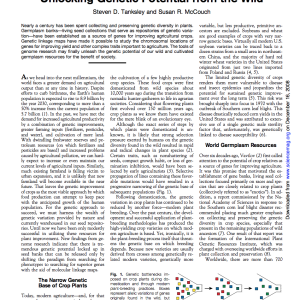 Seed banks and molecular maps: unlocking genetic potential from the wild