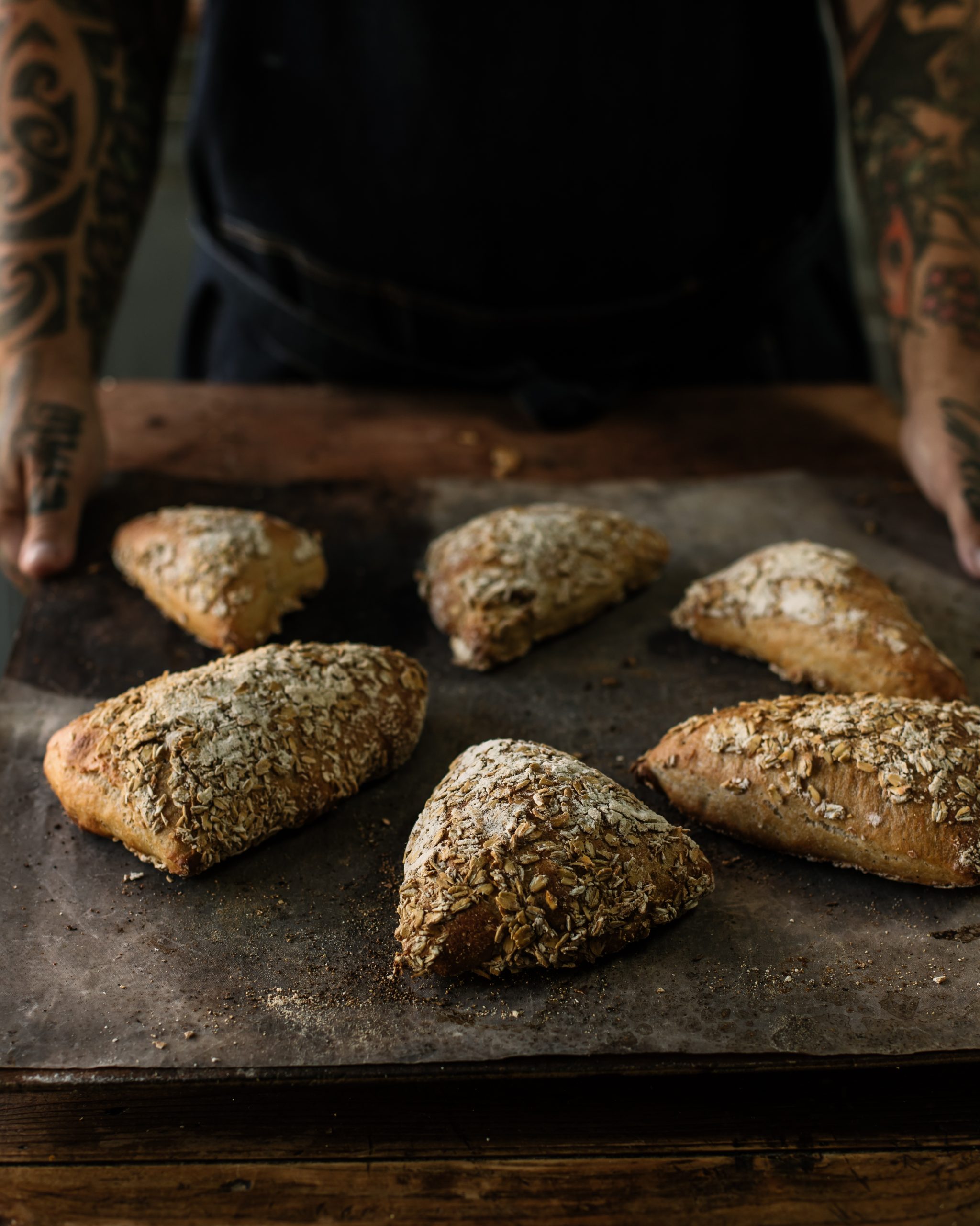 Sourdough Pocket Breads with oats