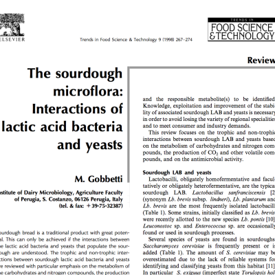 Sourdough microflora: Interactions of lactic acid bacteria and yeasts