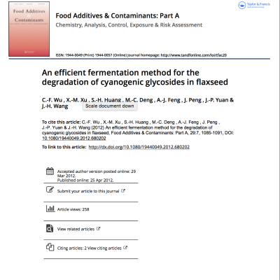Potential use of sourdough in imroving the bioavailability of flaxseed nutrients