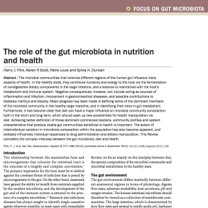 Diet and the gut microbiome