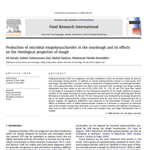 Exopolysacchrides and sourdough