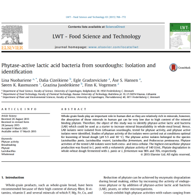 Sourdough and mineral bioavailability