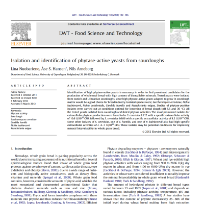 Yeast increases mineral bioavailability in sourdough