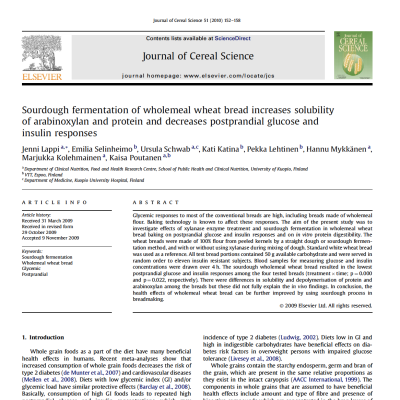 Sourdough and insulin response