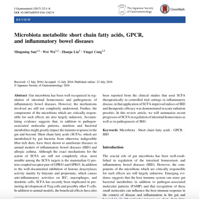 SCFA and IBS