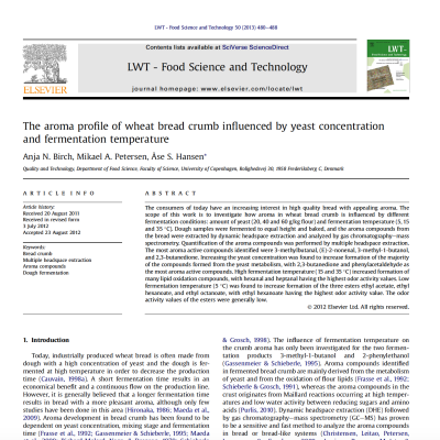 contribution of yeast on aroma and flavour