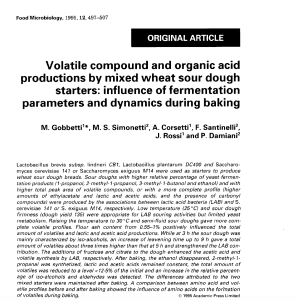 volatile compounds in sourdough