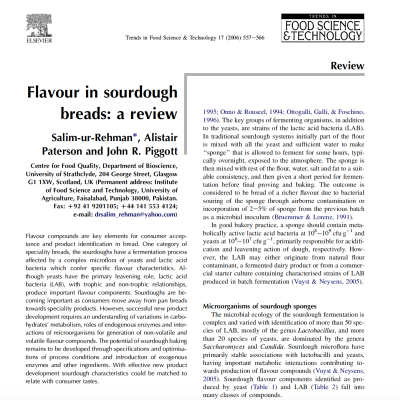 Sourdough flavour review
