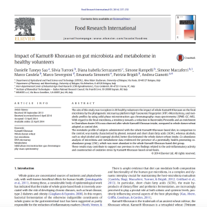 khorasan wheat and the gut micro biome