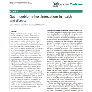 Gut microbiome and health
