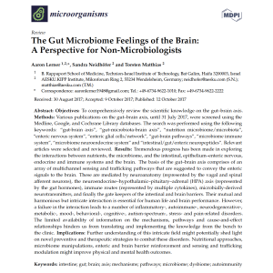 Gut Microbiome Feelings of the Brain