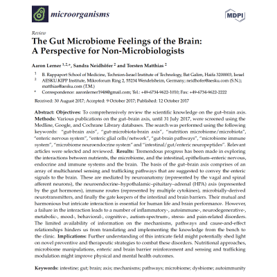 Gut Microbiome Feelings of the Brain