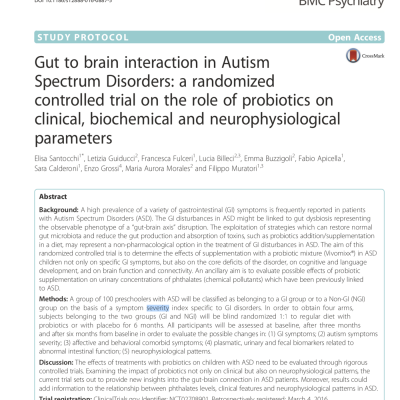 Autism and gut microbiota