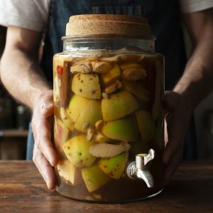 vinegar in a jar